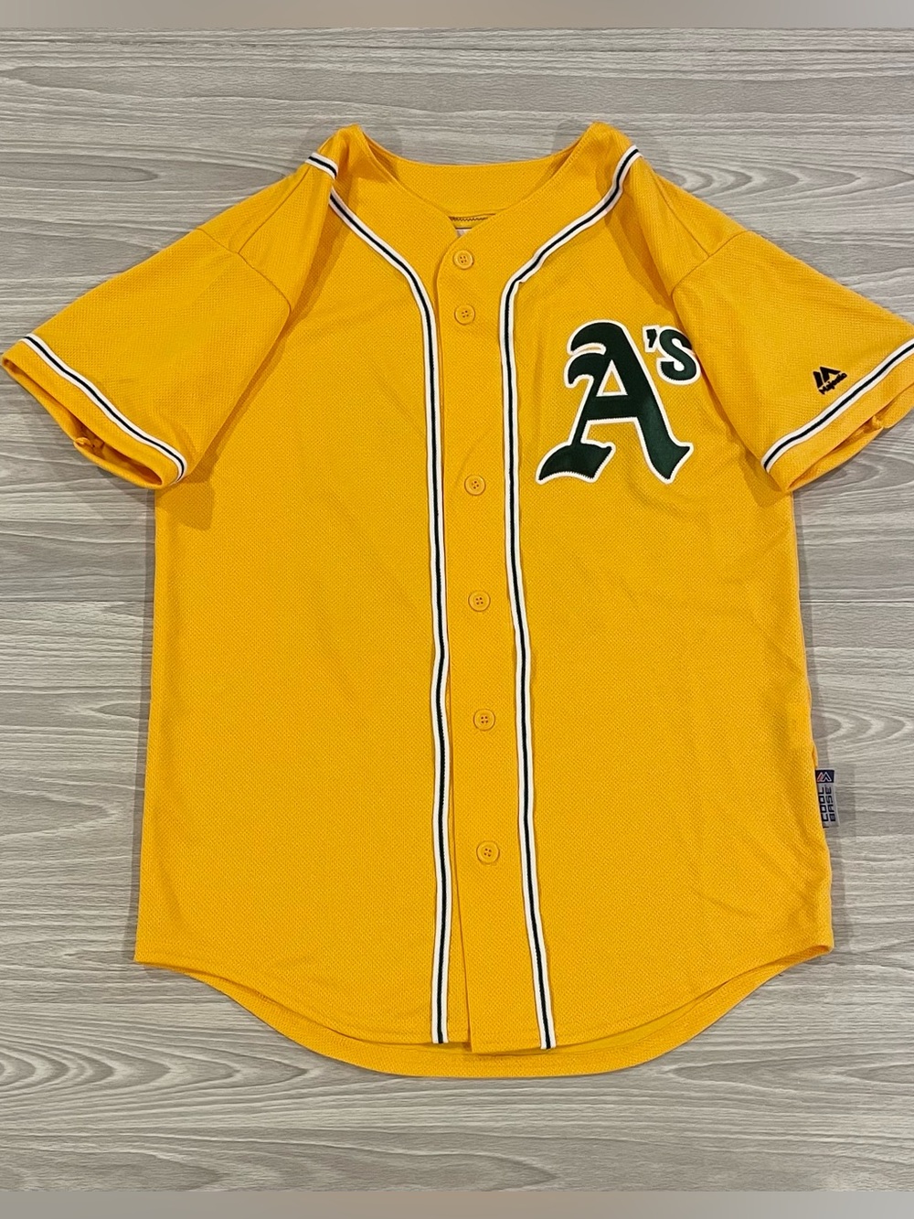 Majestic Oakland Athletics Baseball Stitched Jersey #44 Yellow Youth Size Large